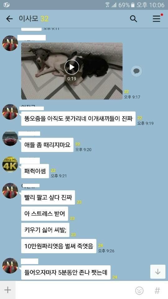 강아지학대범을 신고합니다