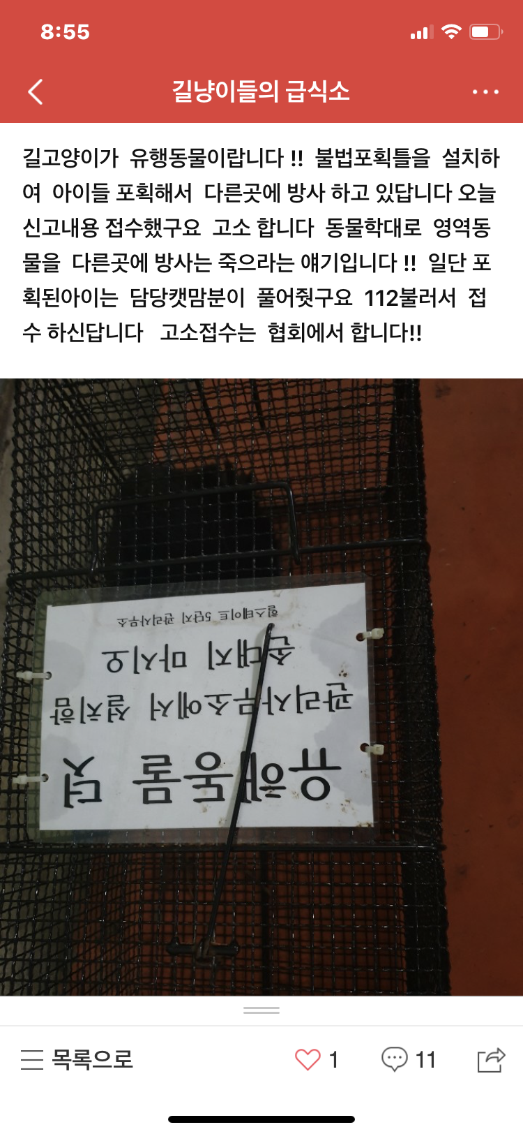 범박힐스테이트 5단지의 길고양이 학대