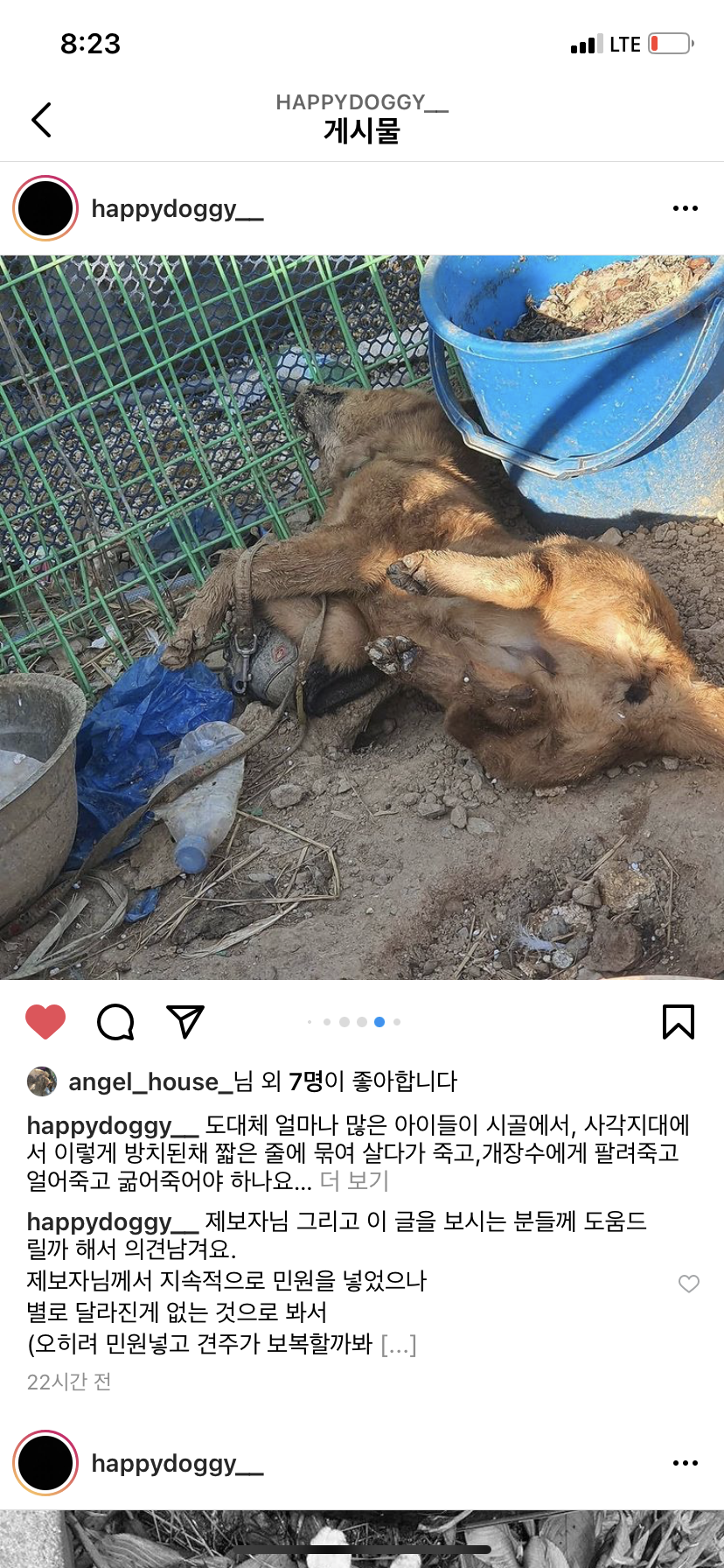 충청도의 개농장을 발견했다고합니다