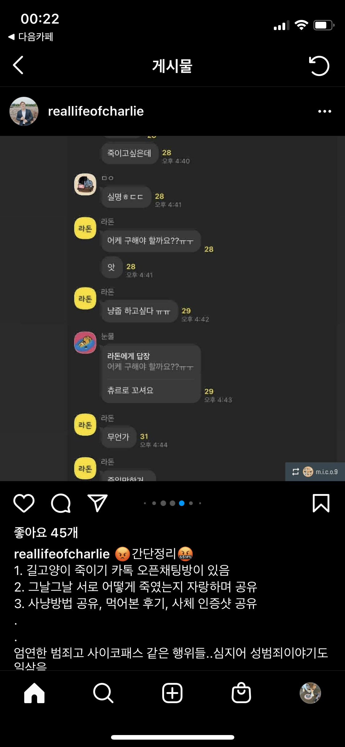 길고양이 살해 단톡방 처벌