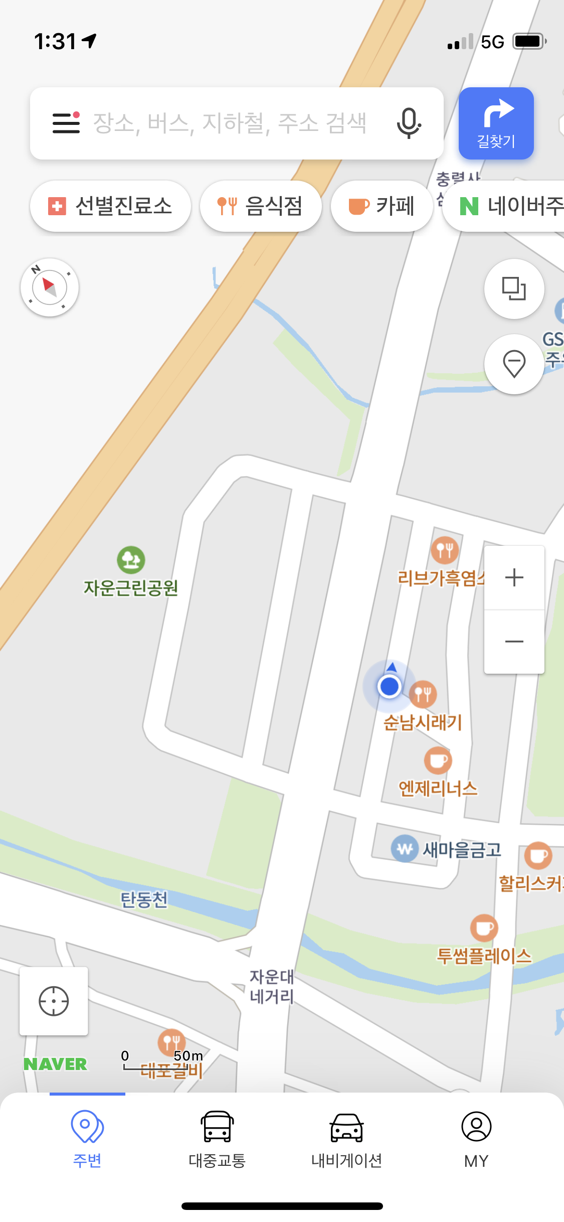 식당앞 차량에 강아지 방치