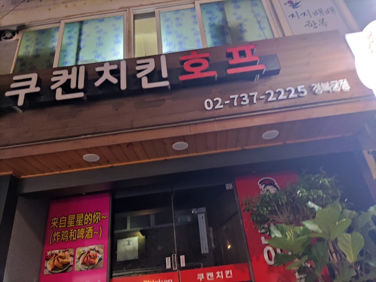 폐업된 치킨집에 허스키가 방치되어있습니다