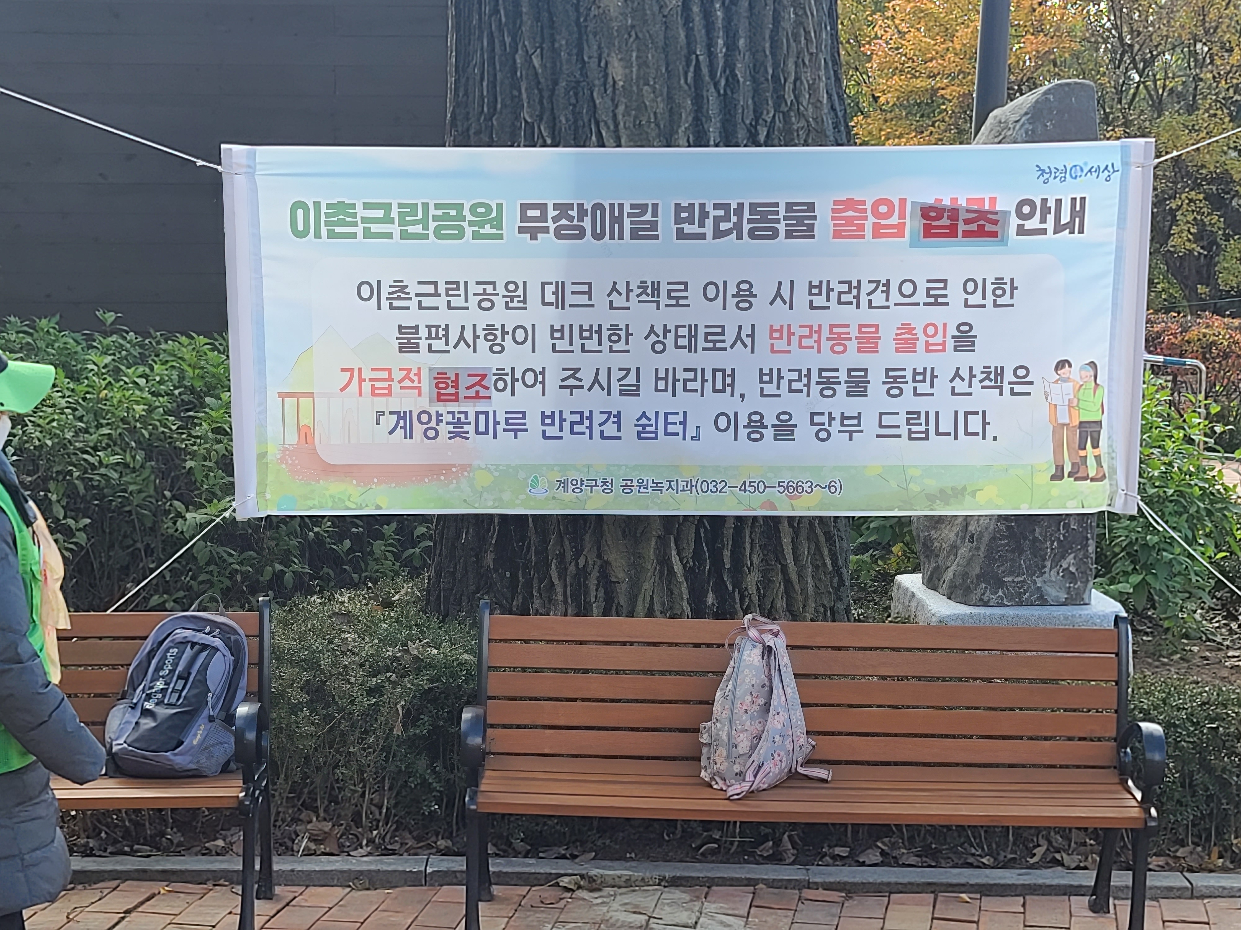 현수막 철거도와주세요