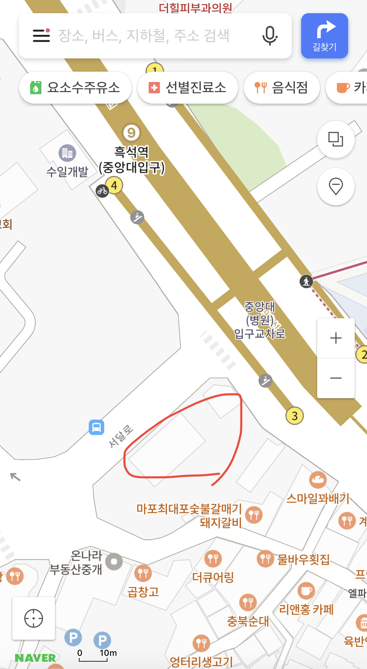 서울 흑석동 재활용집하장에서 큰 강아지가 몇년째 짧은줄에 묶여있습니다