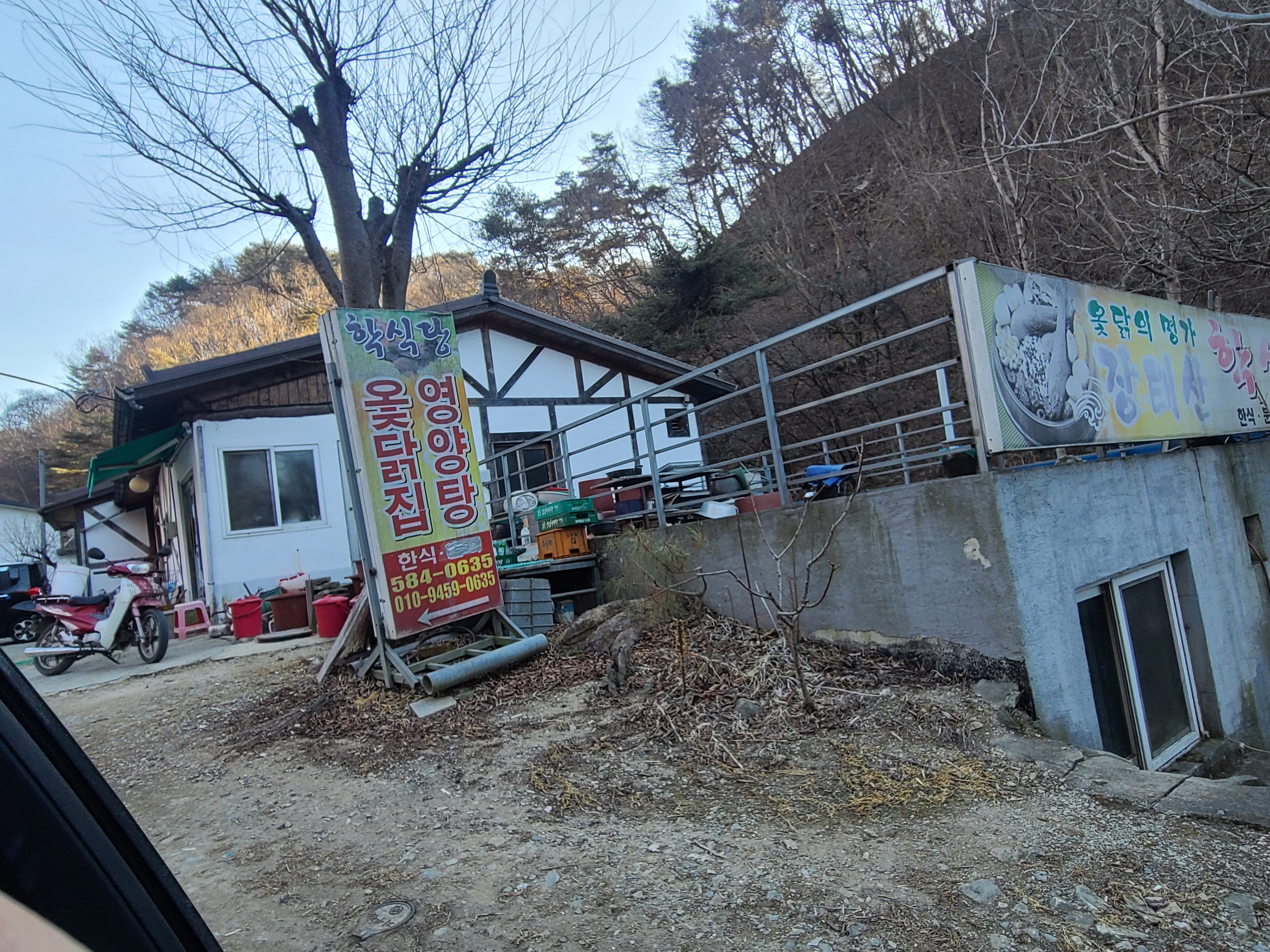 좁은곳에 개를묶어 움직이지도 못하게 방치
