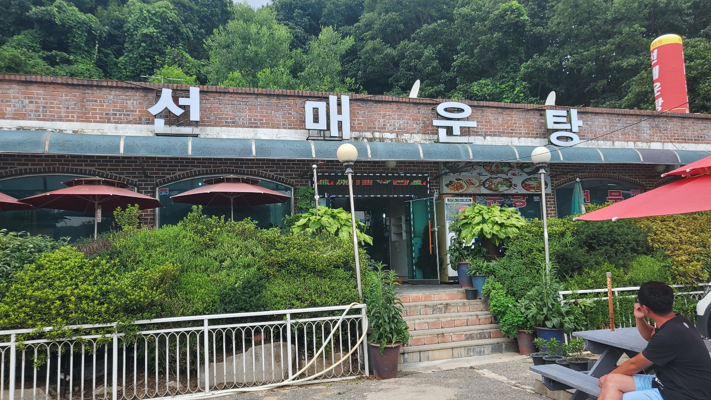 원주 선매운탕에서 키우는 강아지