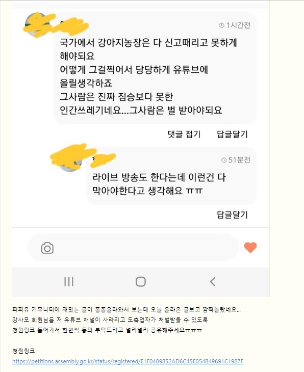 유투버 (개도축 전문가) 신고