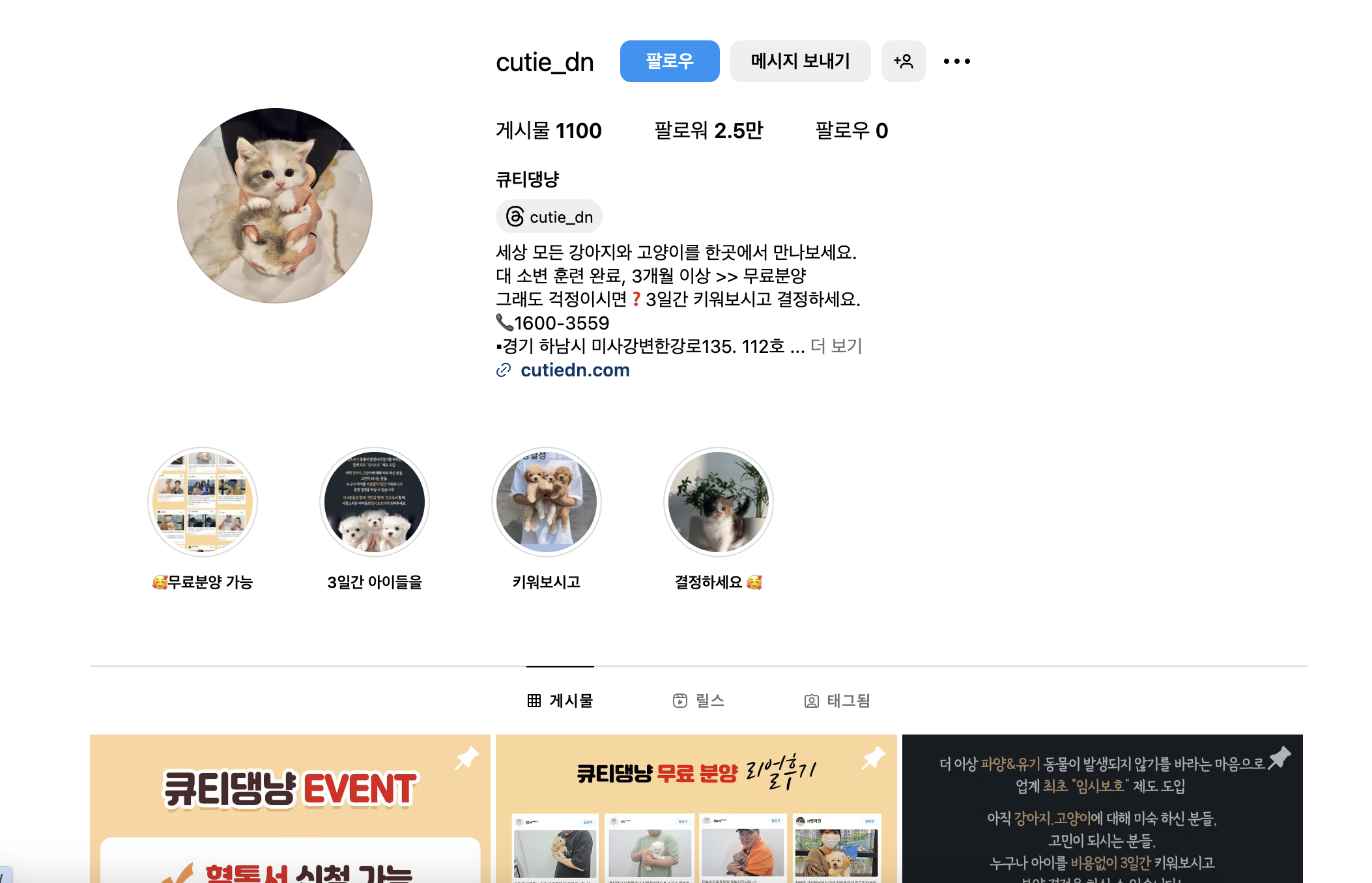 '파양 가능'한 점을 마케팅으로 내세운 펫샵